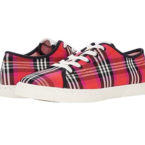 NWOT Kate Spade New York “Vale” Pink & Red Plaid Shoes - Picture 2 of 10